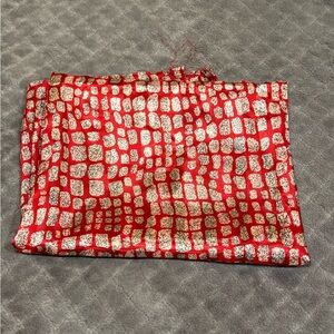 Red and Gold Patterned Fabric